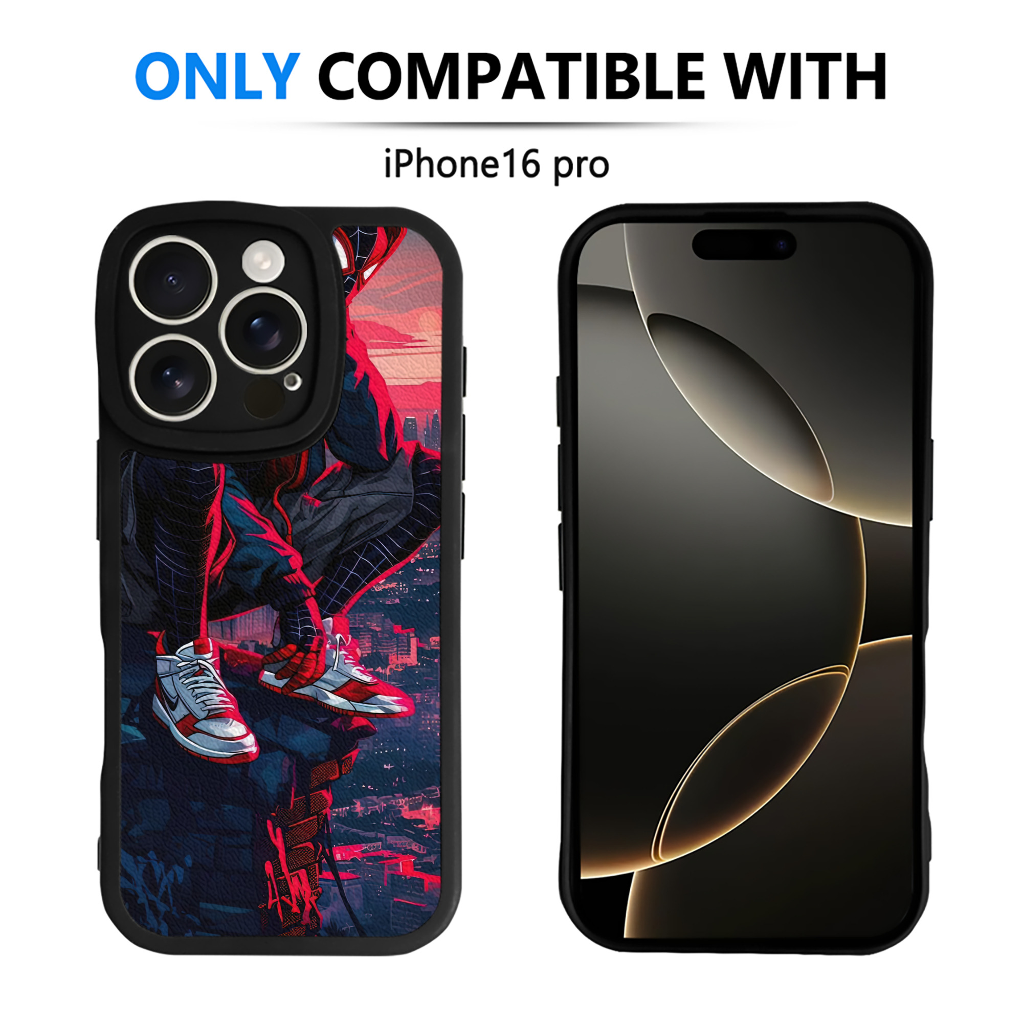 Spider Man スパイダーマン 【iPhone 16シリーズ対応】シリコンスマホケース（レザー調） 材質：シリコン